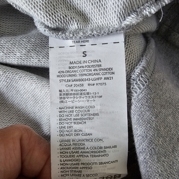 SAUCONY logo hoodie sweatshirt Small Women's unisex pullover gray - Picture 10 of 10